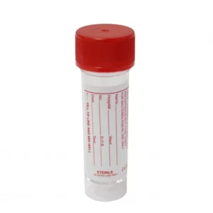 boric acid red top urine bottle
